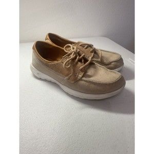 Skechers On The Go Goga Max Women's 7.0 Boat Shoes Tan/Brown